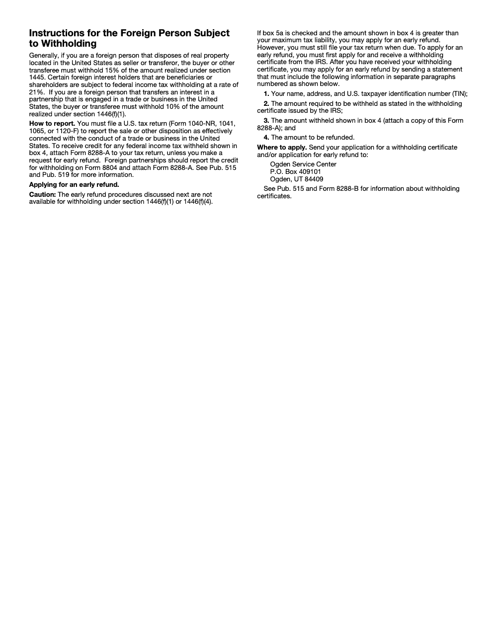 Page 3 of 5 of the official IRS Form 8288-A PDF (Rev. January 2023)